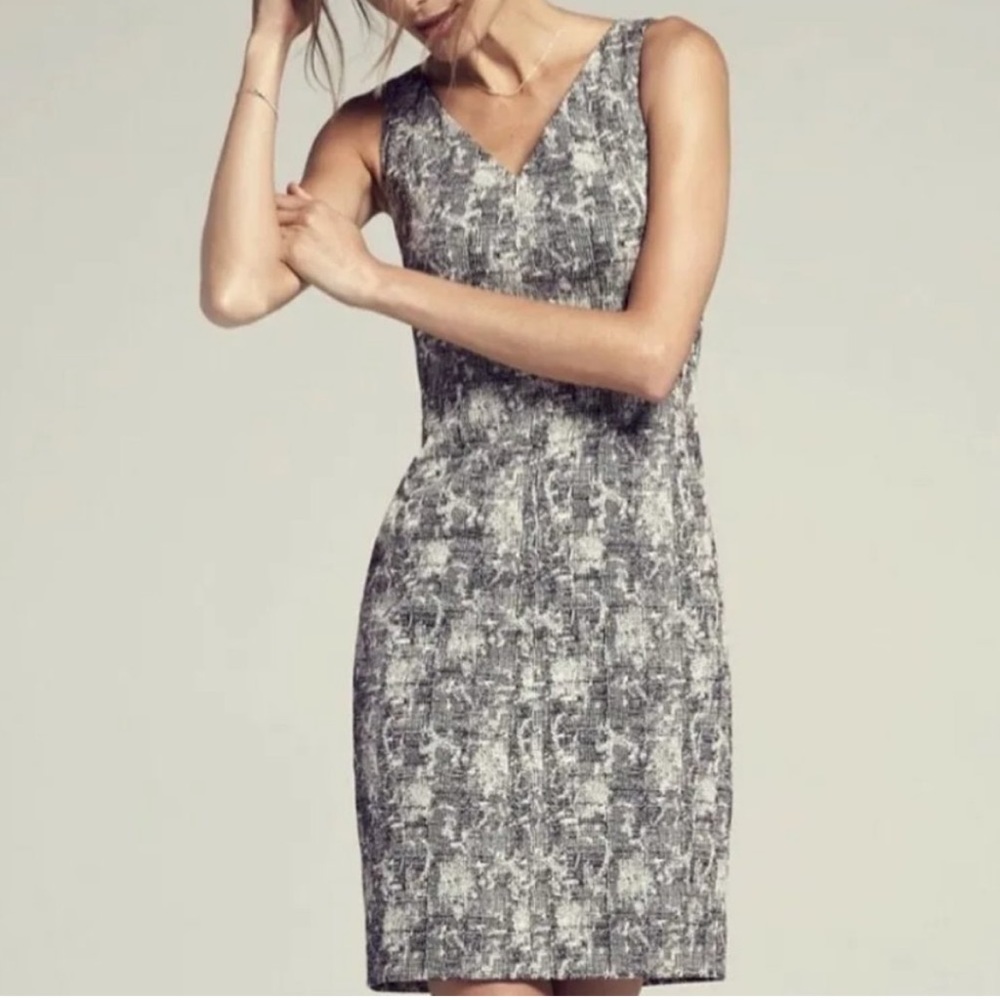 MM Lafleur Aditi Sheath Dress Crackle Career Midi Dress